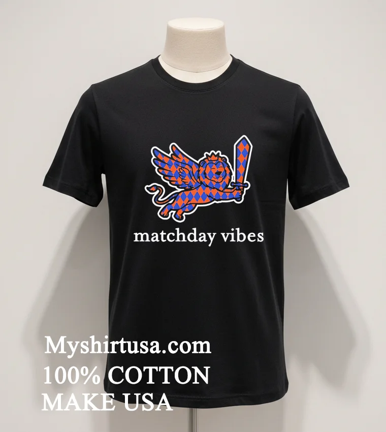 Matchday Vibes Winged Lion With Sword Harlequin Pattern Shirt Balck Shirt