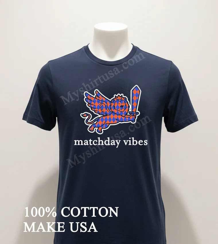 Matchday Vibes Winged Lion With Sword Harlequin Pattern funny america t-shirts - navy-shirt Matchday Vibes Winged Lion With Sword Harlequin Pattern Shirt Navy Shirt