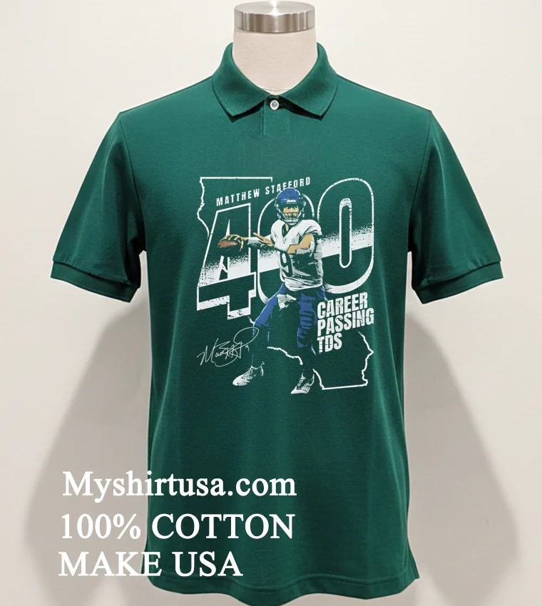 Matthew Stafford Los Angeles Rams 400 Club Signature Shirt - green-shirt Matthew Stafford Los Angeles Rams 400 Club Signature Shirt Green Shirt