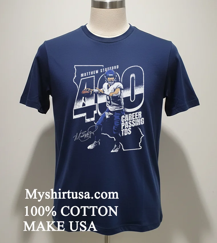 Matthew Stafford Los Angeles Rams 400 Club Signature Shirt - navy-shirt Matthew Stafford Los Angeles Rams 400 Club Signature Shirt Navy Shirt 1