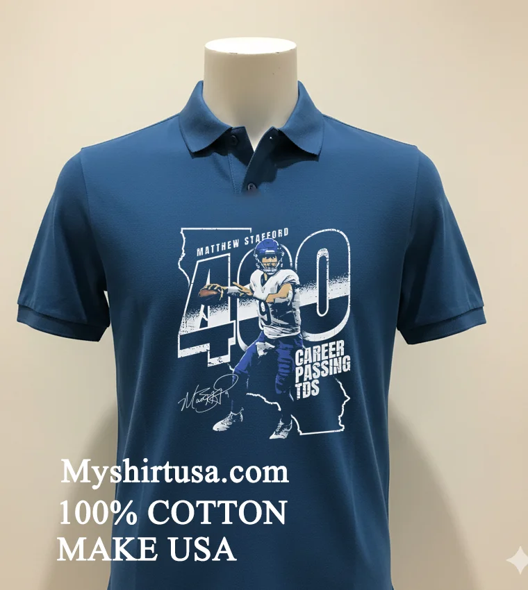 Matthew Stafford Los Angeles Rams 400 Club Signature Shirt Navy Shirt 2