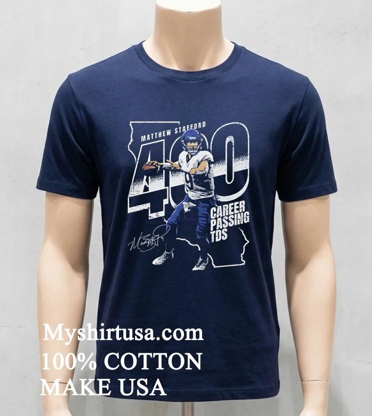 Matthew Stafford Los Angeles Rams 400 Club Signature Shirt Navy Shirt