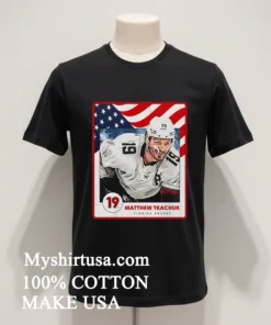 Matthew Tkachuk 19 Florida Hockey American Flag funny america t-shirts