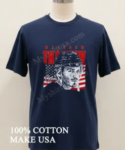 Matthew Tkachuk American Flag Signature funny america t-shirts