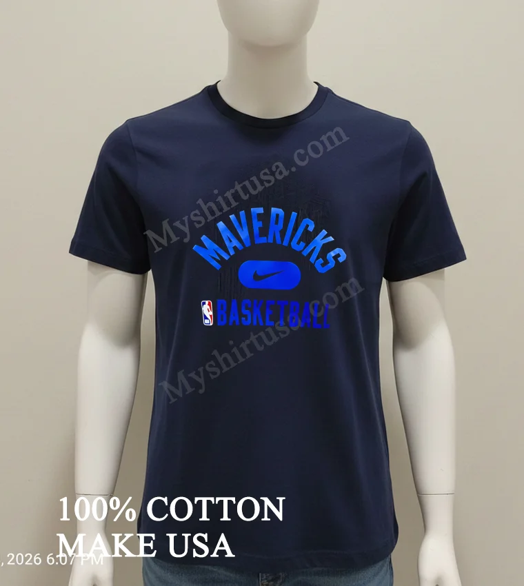 Mavericks Basketball Shirt Navy Shirt 1