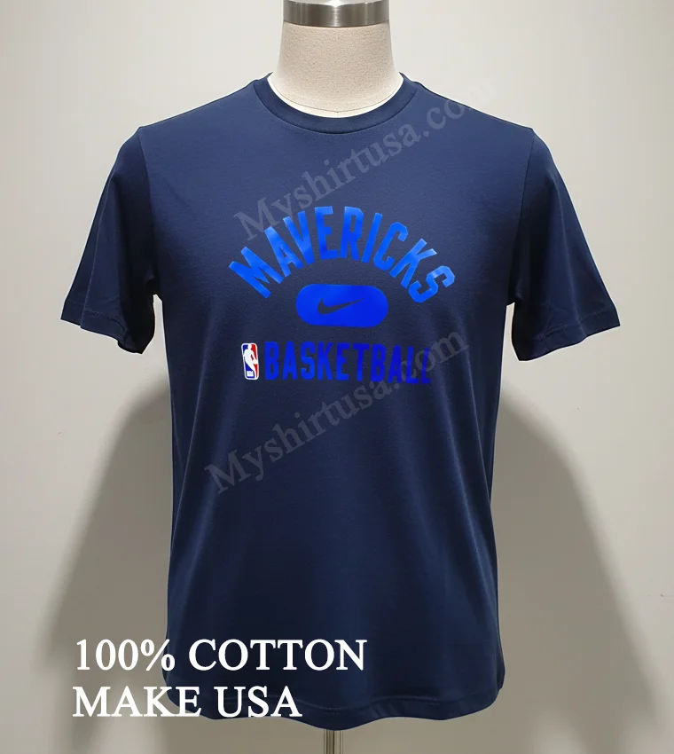Mavericks Basketball Shirt Navy Shirt 2