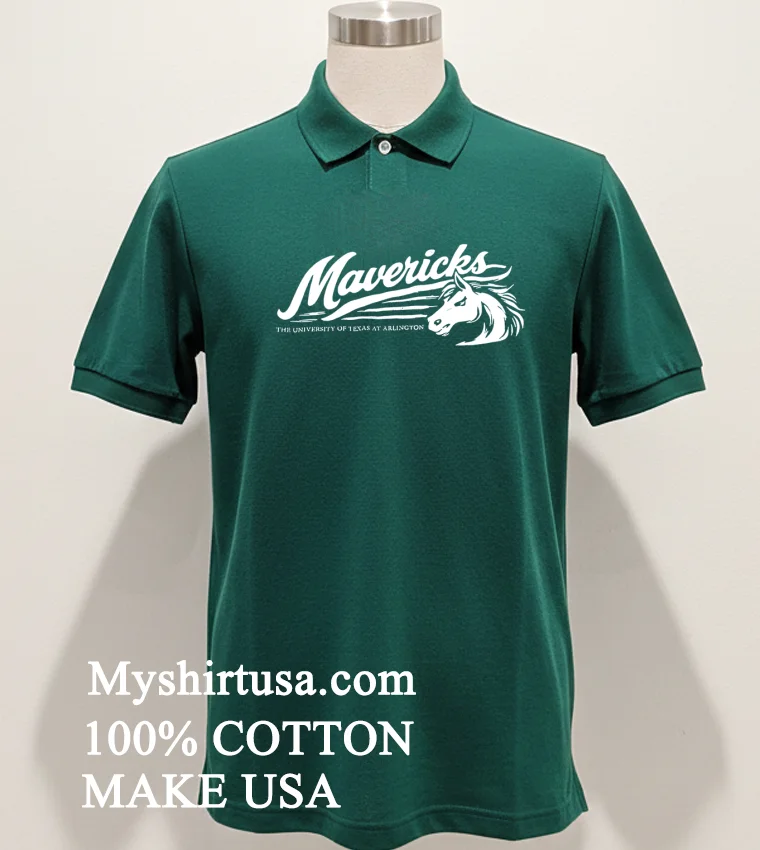 Mavericks The University Of Texas At Arlington Logo Shirt Green Shirt
