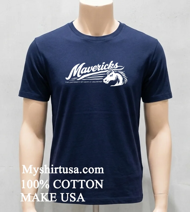 Mavericks The University Of Texas At Arlington Logo Shirt Navy Shirt