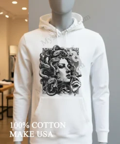 Medusa Gorgon Snake Hair Woman Smoking A Cigar funny america t-shirts
