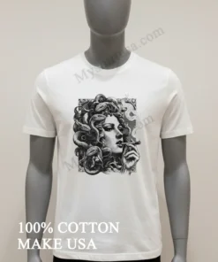 Medusa Gorgon Snake Hair Woman Smoking A Cigar funny america t-shirts