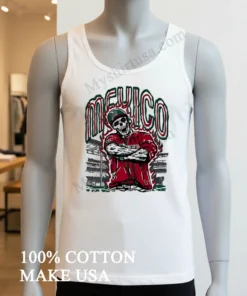 Mexico Baseball Skull Player In Stadium funny america t-shirts