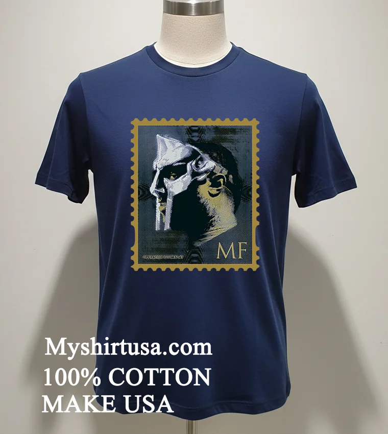 Mf Doom Hip Hop Stamp Shirt Navy Shirt 1