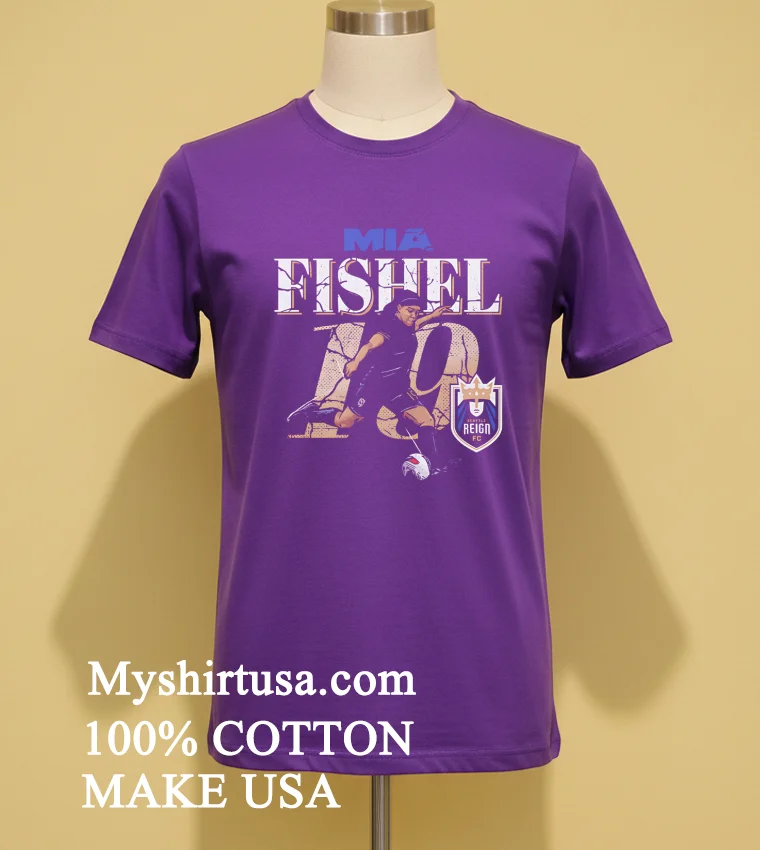 Mia Fishel Seattle Reign Cracked Number 19 American Soccer Player Shirt Purple Shirt