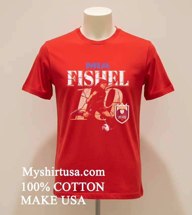 Mia Fishel Seattle Reign Cracked Number 19 American Soccer Player Shirt - red-shirt Mia Fishel Seattle Reign Cracked Number 19 American Soccer Player Shirt Red Shirt