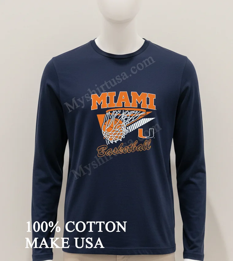 Miami Basketball Orange Hoop And Ball University Hurricane funny america t-shirts - hoodie-shirt Miami Basketball Orange Hoop And Ball University Hurricane Shirt Hoodie Shirt 1