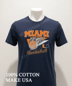Miami Basketball Orange Hoop And Ball University Hurricane funny america t-shirts