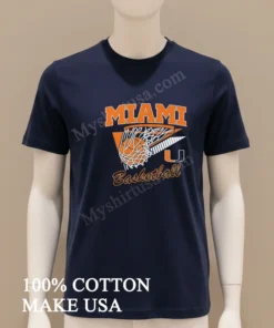 Miami Basketball Orange Hoop And Ball University Hurricane funny america t-shirts
