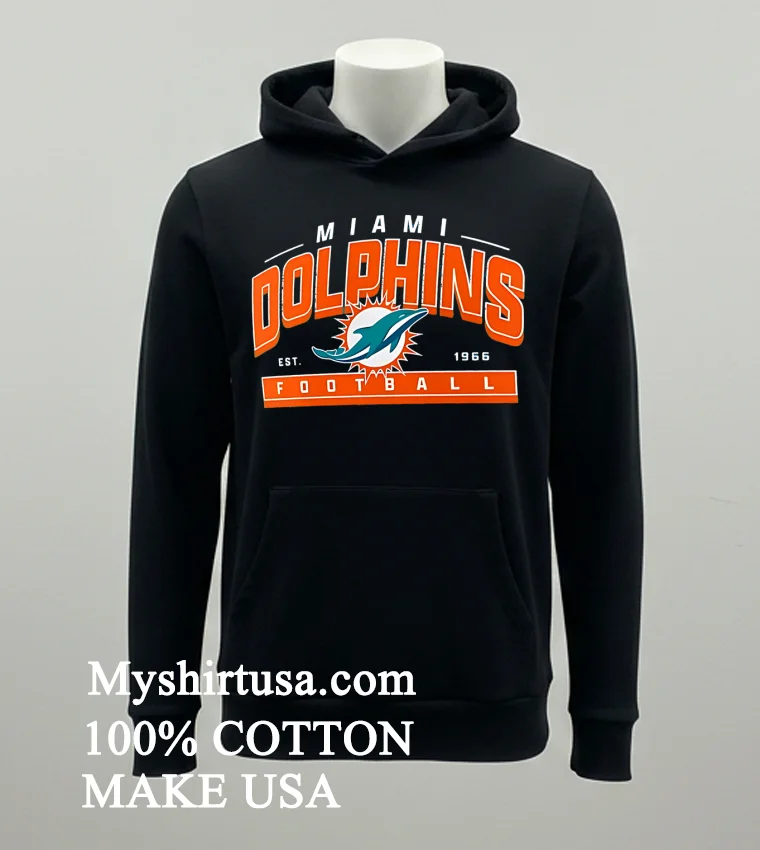 Miami Dolphins Est 1966 Football Athletic Banner Shirt Balck Shirt