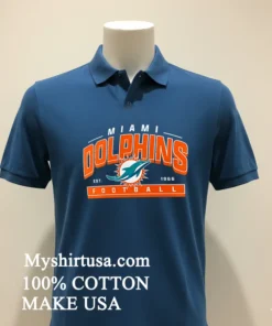 Miami Dolphins Est 1966 Football Athletic Banner Shirt