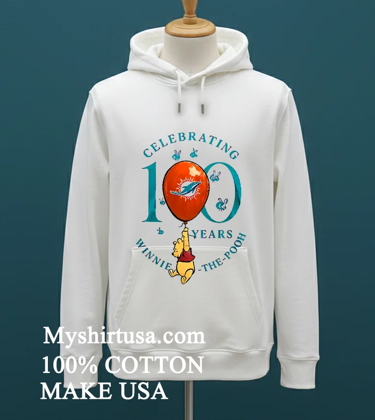 Miami Dolphins X Winnie The Pooh 100Th Anniversary Shirt - white-t-shirt Miami Dolphins X Winnie The Pooh 100th Anniversary Shirt White T Shirt