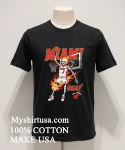 Miami Heat Men’s Basketball Skeleton Player Fire Shirt