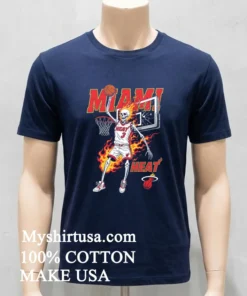 Miami Heat Men’s Basketball Skeleton Player Fire Shirt