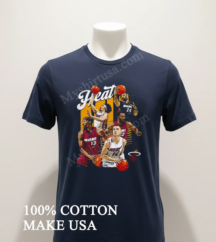 Miami Heat Nba Basketball Players Team Roster funny america t-shirts - navy-shirt Miami Heat Nba Basketball Players Team Roster Shirt Navy Shirt 1