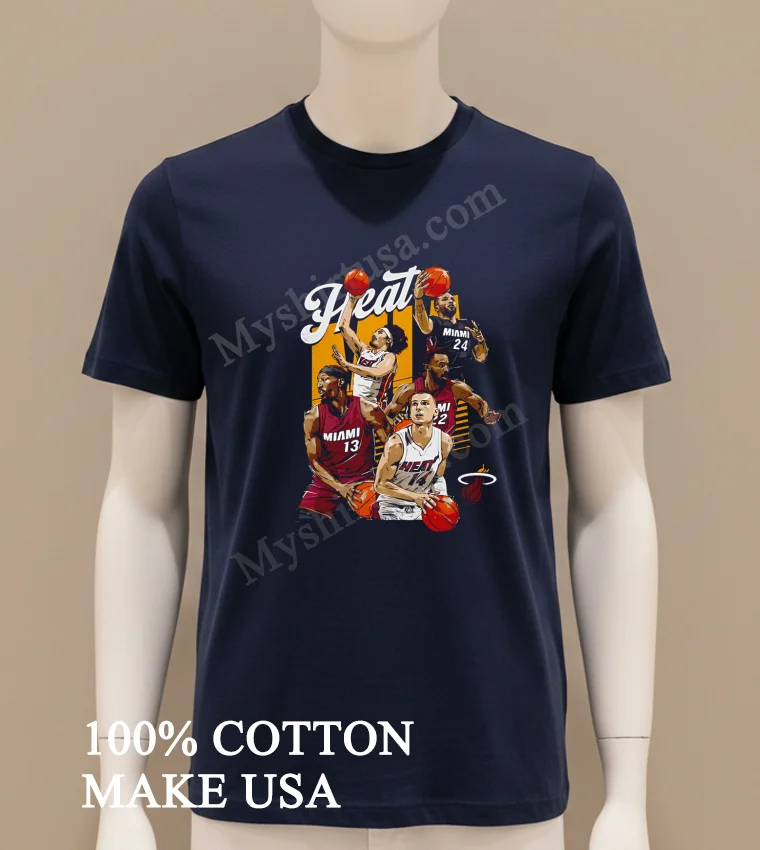Miami Heat Nba Basketball Players Team Roster funny america t-shirts - navy-shirt Miami Heat Nba Basketball Players Team Roster Shirt Navy Shirt