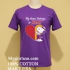 Miami Heat X Snoopy Slam Dunk My Heart Valentine 2026 Shirt Purple Shirt