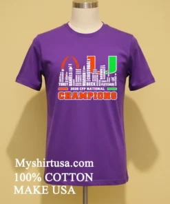 Miami Hurricanes Cfp National Championship Game 2026 Shirt