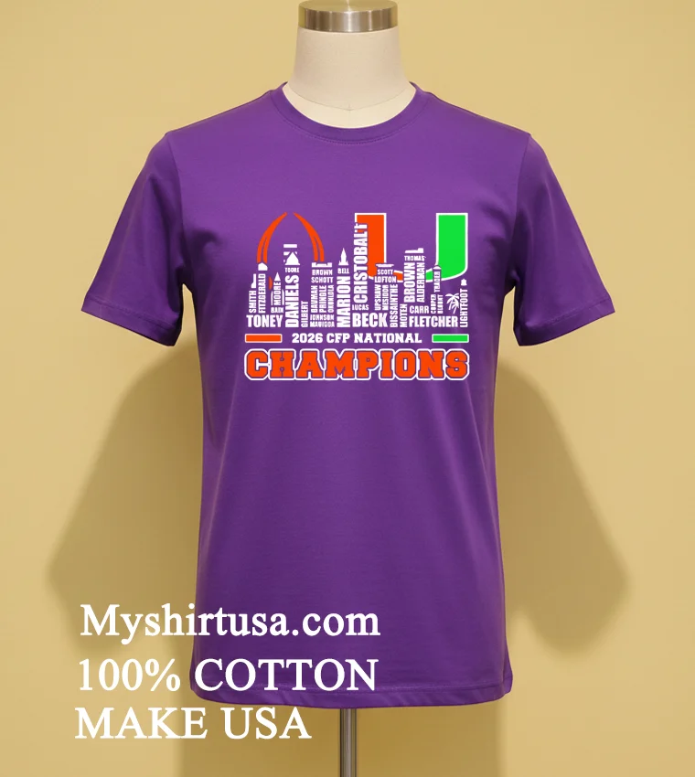 Miami Hurricanes Cfp National Championship Game 2026 Shirt Purple Shirt