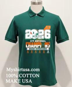 Miami Hurricanes Ncaa 2026 Cfp Champions Shirt