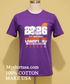 Miami Hurricanes Ncaa 2026 Cfp Champions Shirt