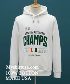 Miami Hurricanes Playoff 2026 Fiesta Bowl Champions Locker Room Shirt