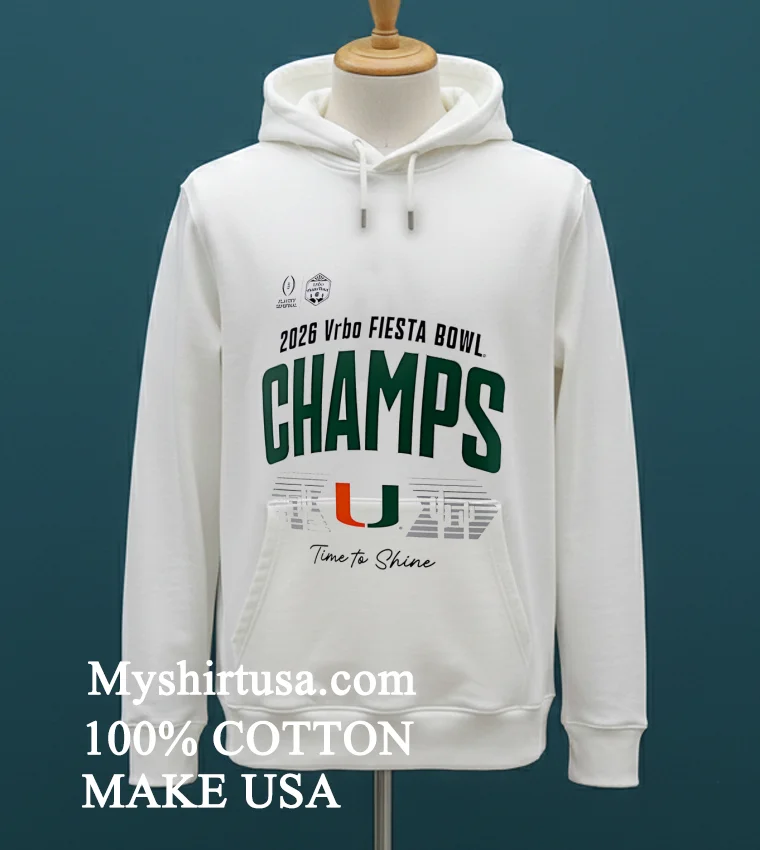 Miami Hurricanes Playoff 2026 Fiesta Bowl Champions Locker Room Shirt - white-t-shirt Miami Hurricanes Playoff 2026 Fiesta Bowl Champions Locker Room Shirt White T Shirt