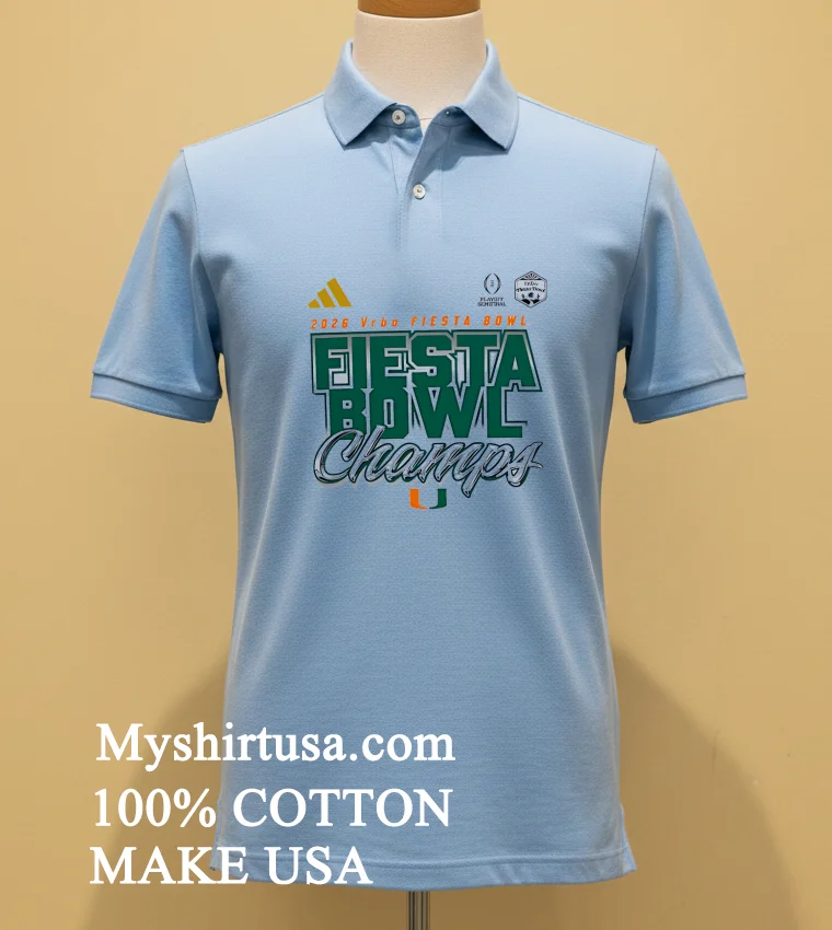 Miami Hurricanes Playoff 2026 Fiesta Bowl Champs Shirt Blue Shirt