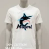 Miami Marlins Baseball Team Logo Shirt White T Shirt