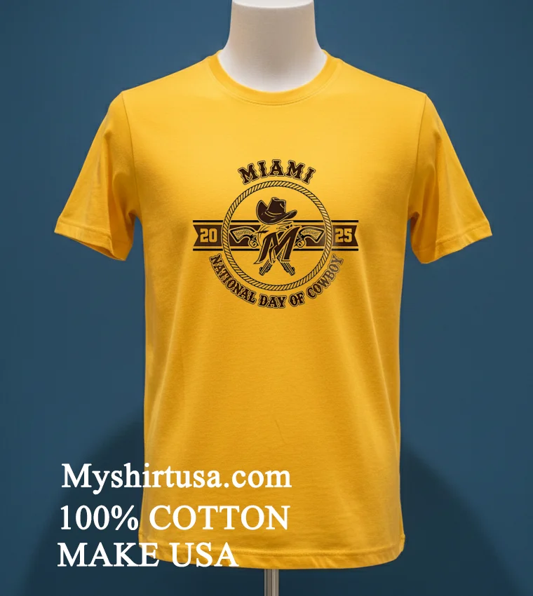 Miami Marlins Mlb X National Day Of Cowboys Baseball Shirt - yellow-t-shirt Miami Marlins Mlb X National Day Of Cowboys Baseball Shirt Yellow T Shirt