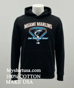 Miami Marlins One Team One Heart Mlb Shirt Balck Shirt