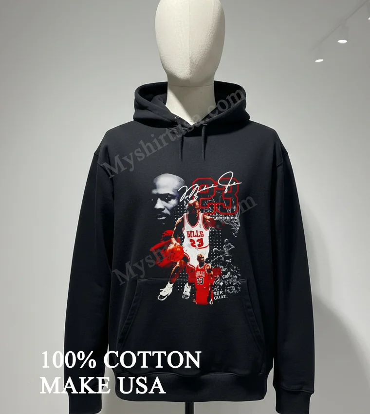 Michael Jordan 23 Chicago Bulls The Goat Signature Basketball funny america t-shirts - hoodie-shirt Michael Jordan 23 Chicago Bulls The Goat Signature Basketball Shirt Hoodie Shirt