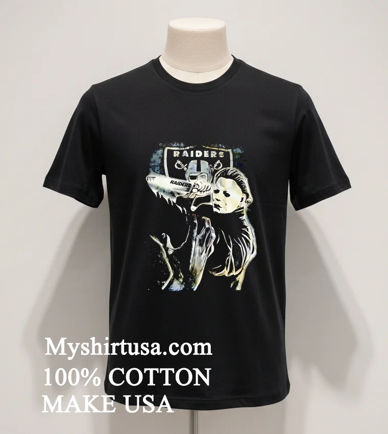 Michael Myers X Las Vegas Raiders Shirt Balck Shirt 1