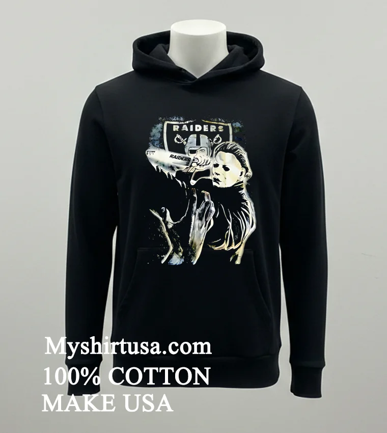 Michael Myers X Las Vegas Raiders Shirt Balck Shirt