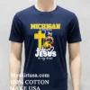 Michigan Wolverines Football In My Veins Jesus In My Heart Shirt Navy Shirt
