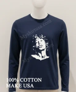 Mick Jagger Rolling Stones Black And White Portrait funny america t-shirts