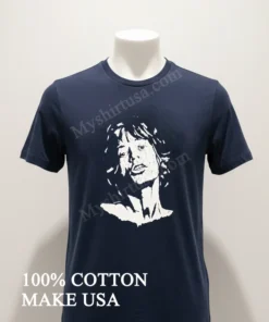 Mick Jagger Rolling Stones Black And White Portrait funny america t-shirts