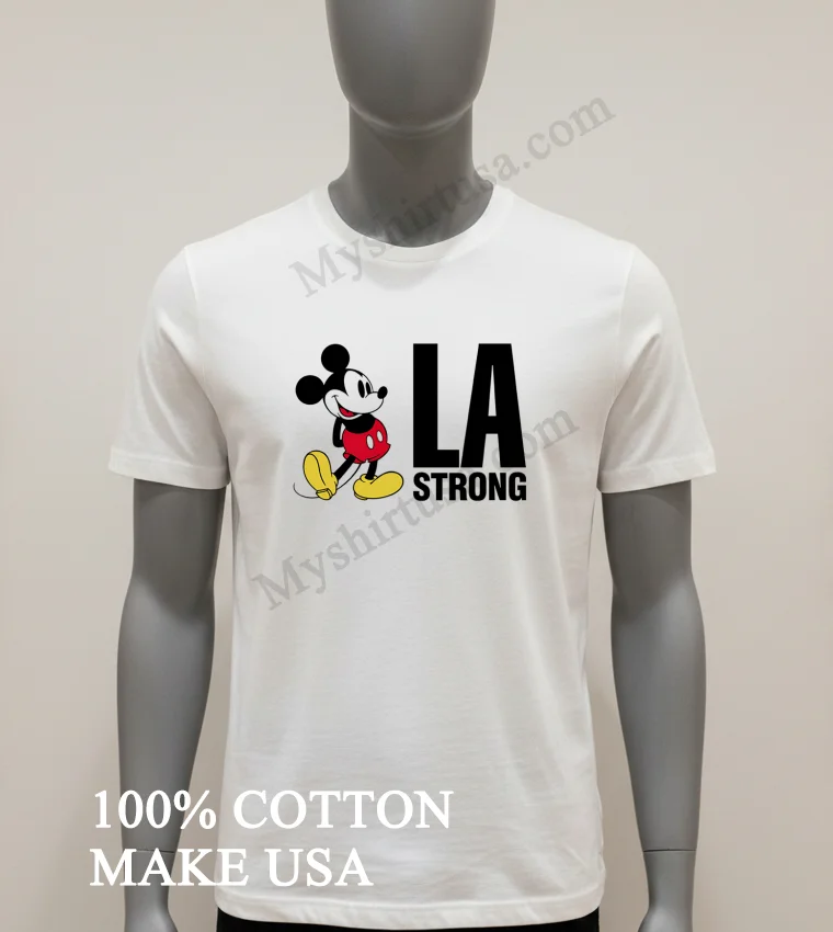 Mickey Mouse La Strong Shirt White T Shirt 1