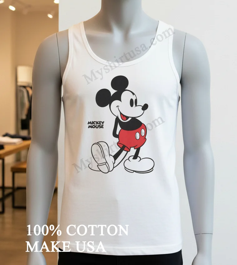 Mickey Mouse Walking And Smiling Classic Cartoon Graphic funny america t-shirts - white-t-shirt Mickey Mouse Walking And Smiling Classic Cartoon Graphic Shirt White T Shirt 3