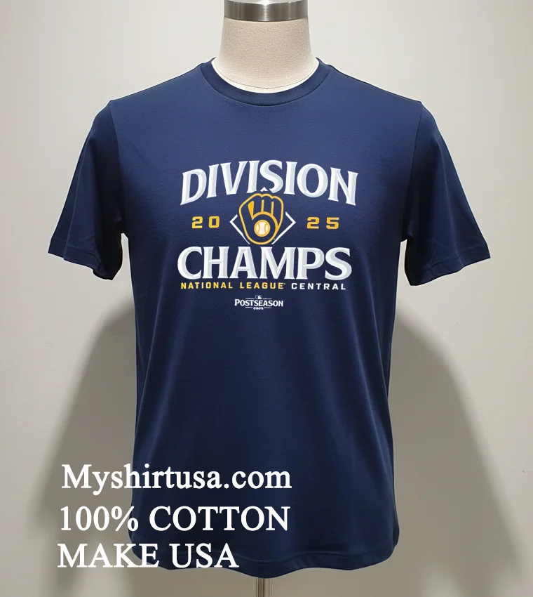 Milwaukee Brew 2025 National League Central Division Champs Shirt - navy-shirt Milwaukee Brew 2025 National League Central Division Champs Shirt Navy Shirt