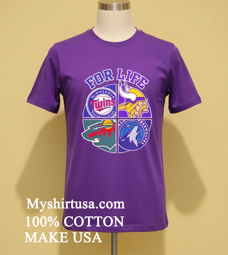 Minnesota For Life Logo Sports 2026 Shirt Purple Shirt