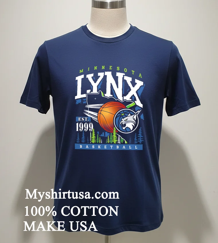 Minnesota Lynx Est 1999 Basketball Shirt Navy Shirt 1